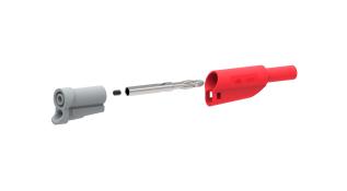 PJP 1076 Staplingsbar 4 mm banankontakt R&ouml;d - Instrumentcenter