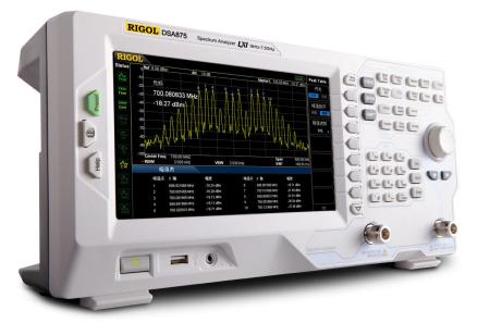 Bild 2, Rigol DSA875-TG Spektrumanalysator - Instrumentcenter